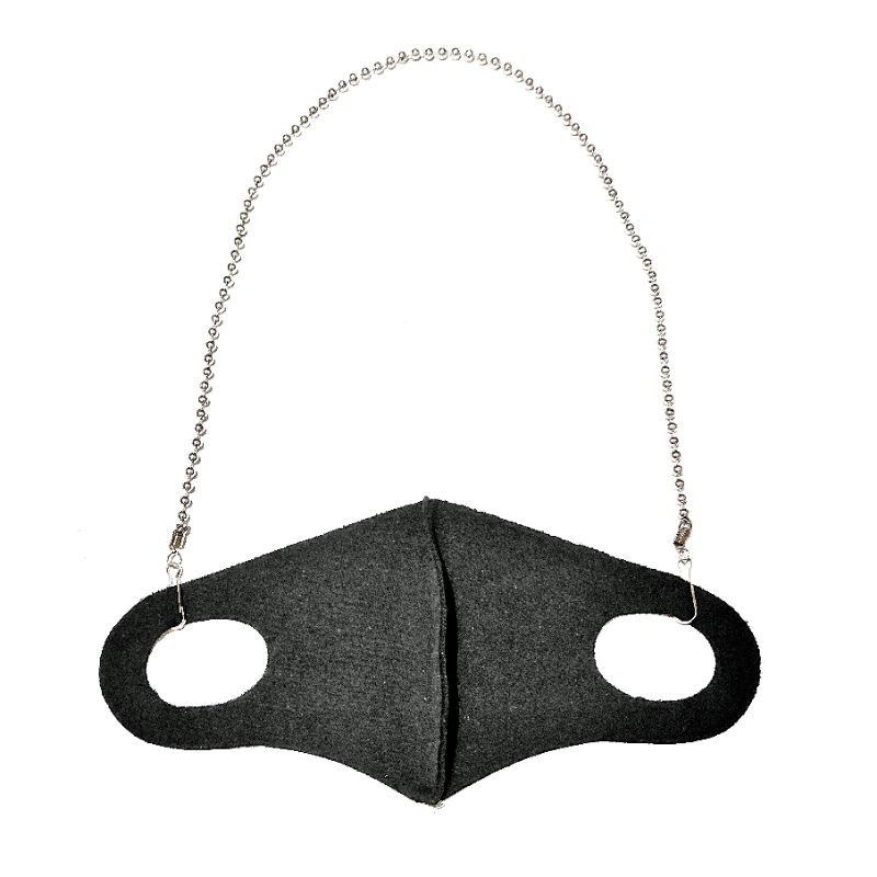 Kalung Gantungan Masker Strap Mask Hanging Korean Silver Metalic Beads String Series Mote