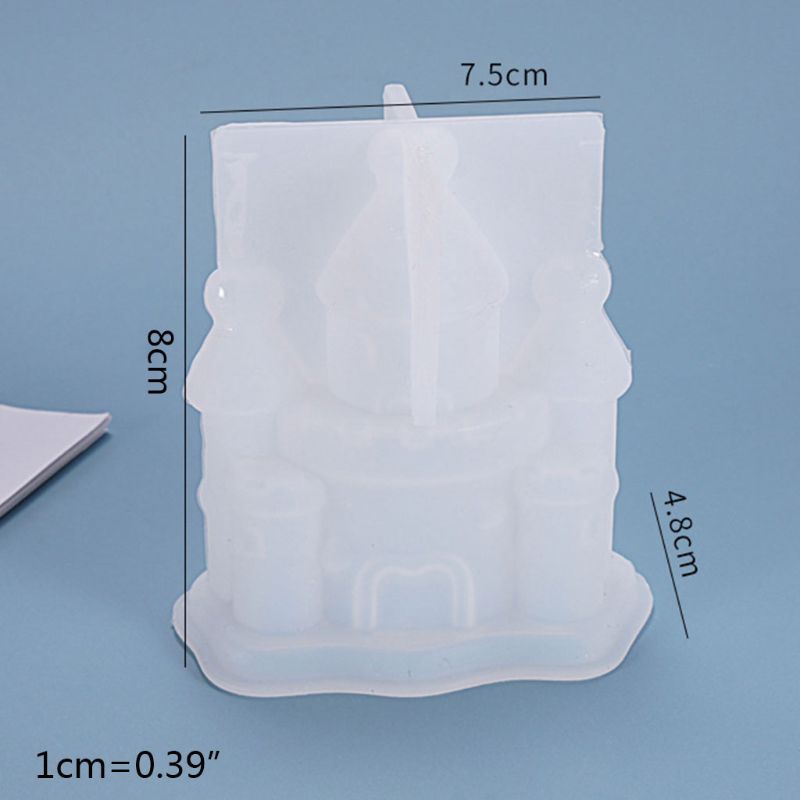 SIY  Resin Crystal Epoxy Mold Three-dimensional Castle House Fantasy Decoration Casting Silicone Mould DIY Crafts Making Tool