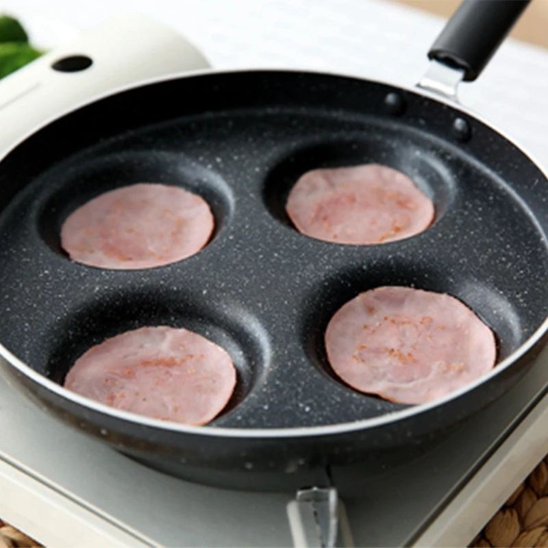 Penggorengan Wajan Panci Teflon Cetakan Takoyaki Telur Omelet Anti Lengket Egg Fyring Pan Non-stick 4 Holes