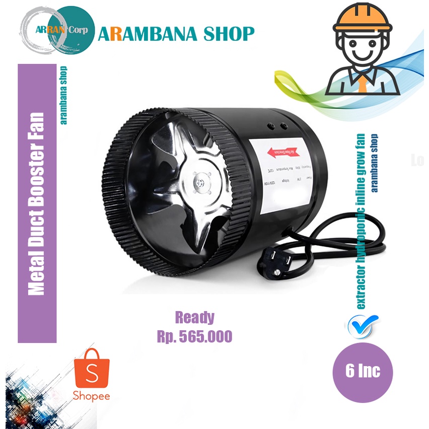 6 Inchi Inline duct fan metal duct booster fan