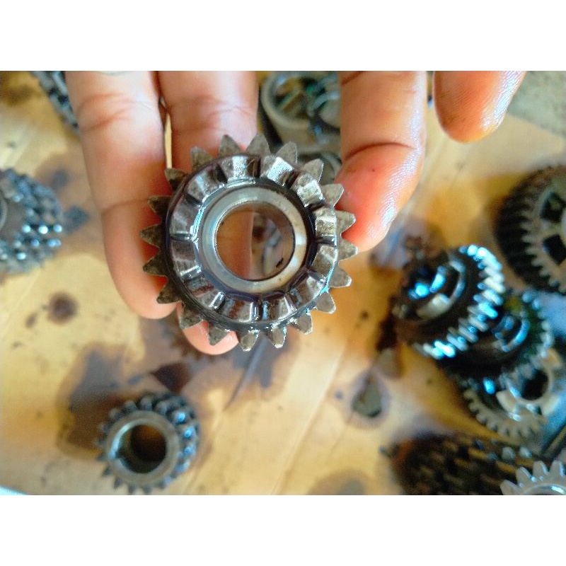 gigi gear ger selahan engkol kick stater smash old lawas