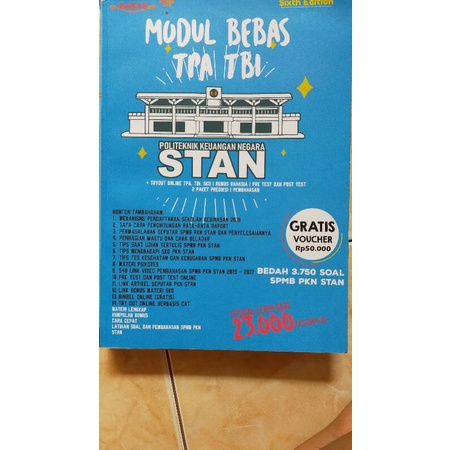 buku STAN Modul Bebas TPA TBI PKN STAN | baca deskripsi produk |