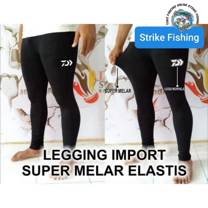 Celana manset/legging mancing import super elastis