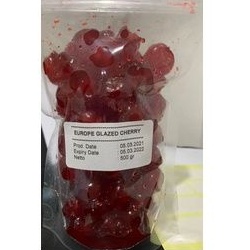 500gr EUROPE  PREMIUM GLAZED CHERRY (BUAH KERING)