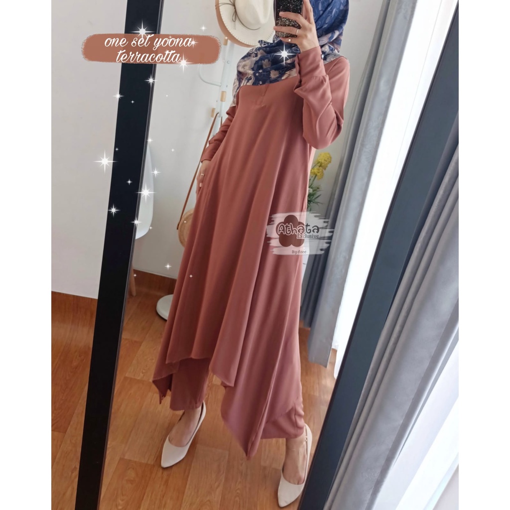 YOONA SET CELANA/SETELAN ORI ATHATA/GAMIS SET CELANA