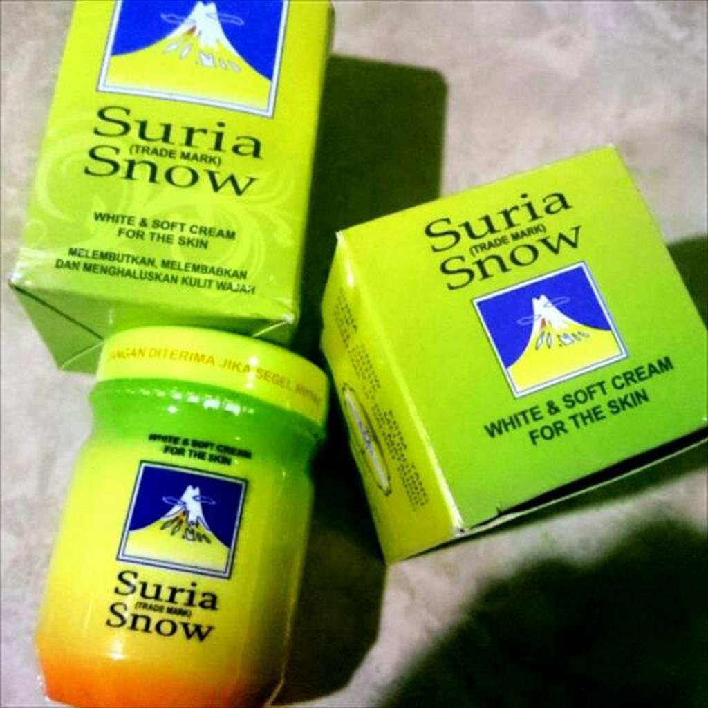 Suria Snow White & Soft Cream 65gr | Krim Pencerah Wajah Hazeline BPOM Original
