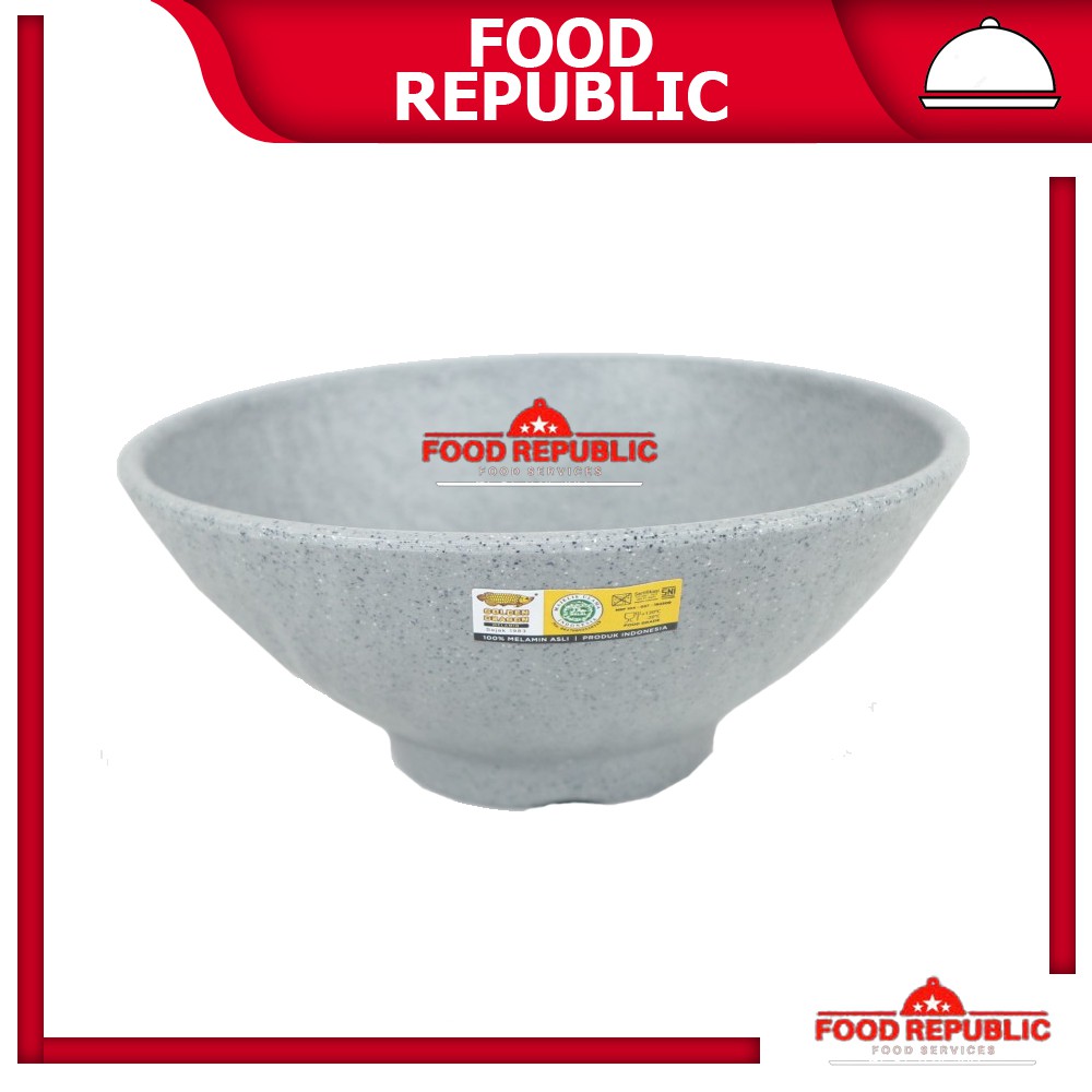 GOLDEN DRAGON MANGKOK RAMEN 8&quot; BOWL MELAMINE STONE SERIES W6908A ABU