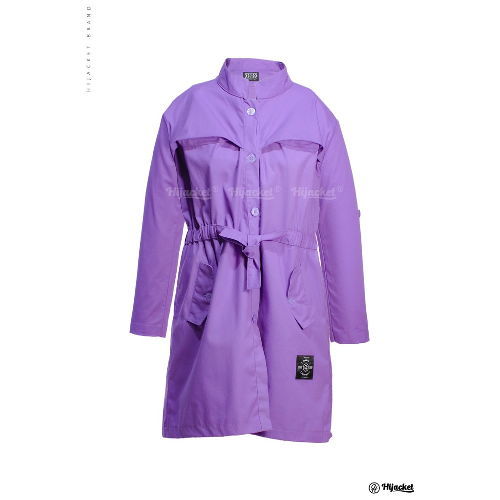 Hijacket Valeria Series Origilal Jaket Hijabers Bahan 100% Baby Canvas Asli-PURPLE