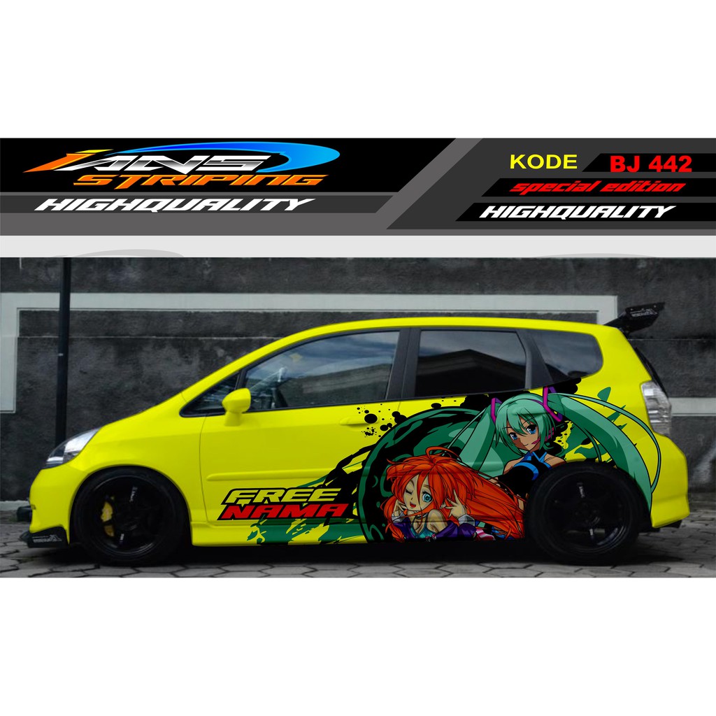 STICKER MOBIL JES JAZZ, BRIO, AGYA, AYLA / DECAL STICKER MOBIL JAZZ / VARIASI STICKER MOBIL