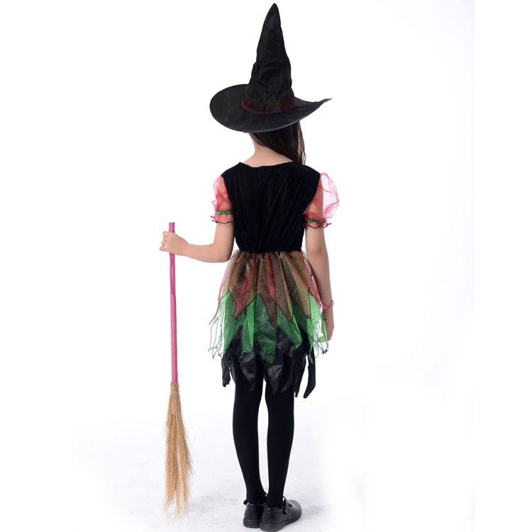 green witch dress penyihir hijau anak