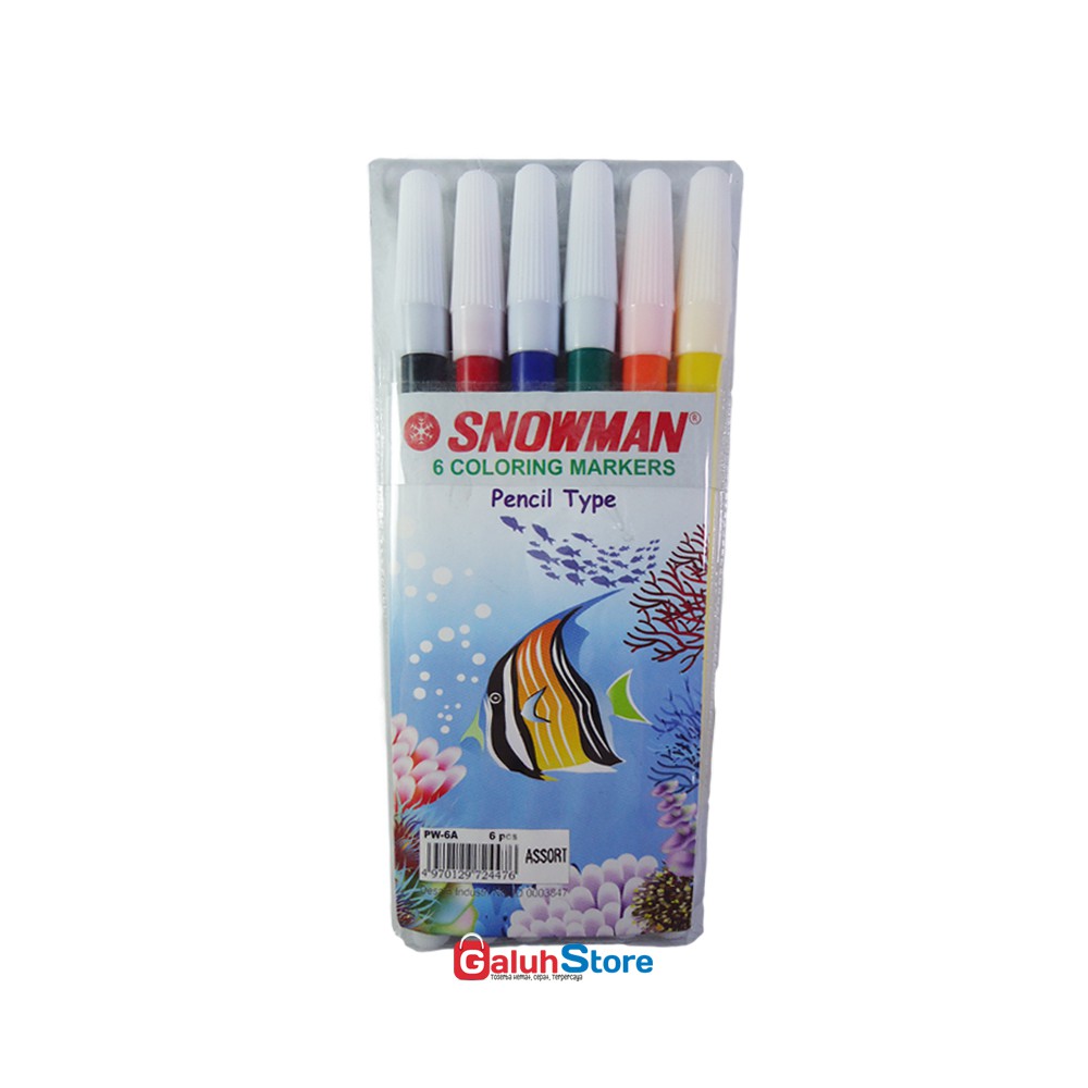 

Snowman Spidol 6 Warna