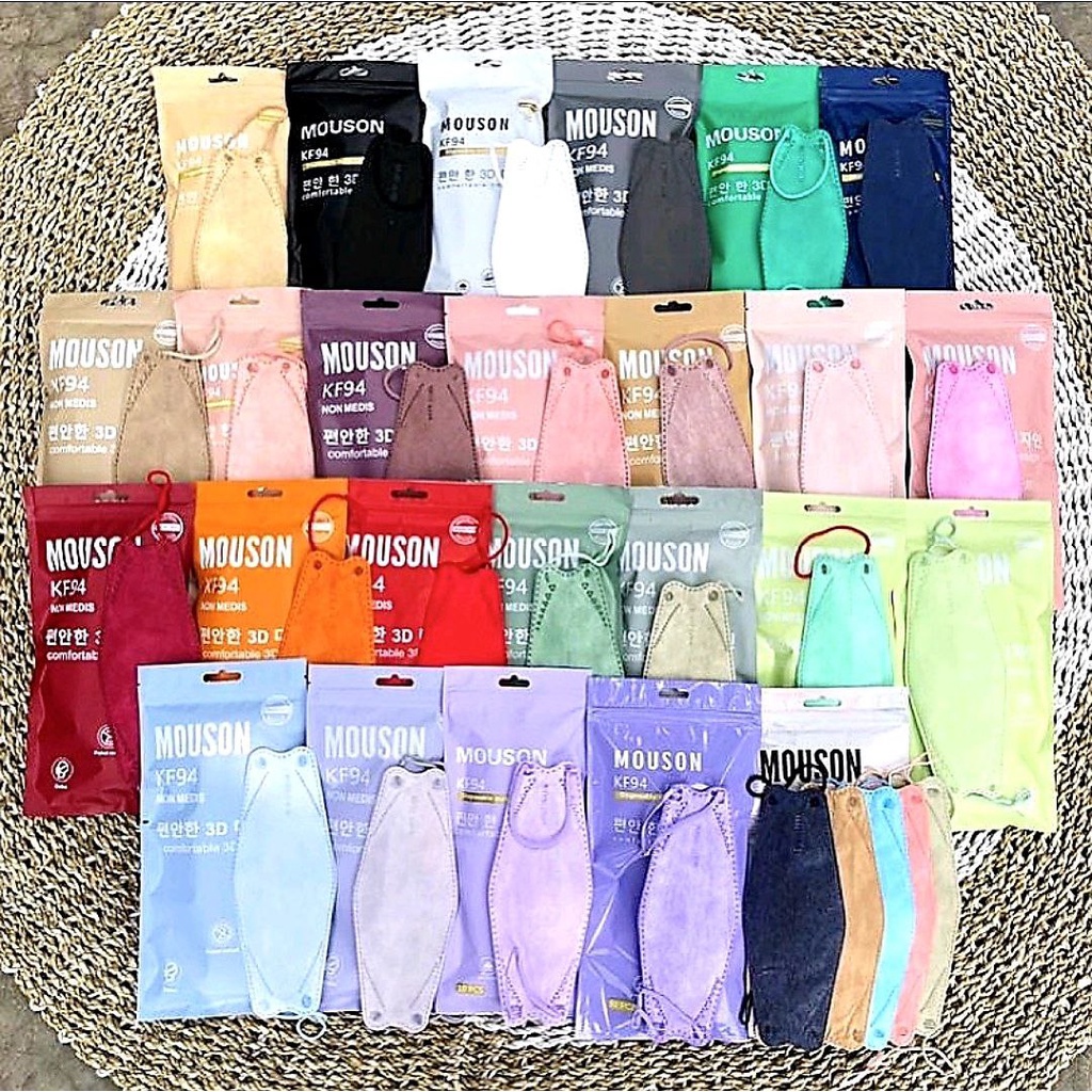 Masker KF94 Mouson 4ply Masker Mouson KF94 Model Pokana Model Sensi Masker KF94 4ply Evo 3D Protection Mask Mouson Sachet isi 10 Pcs