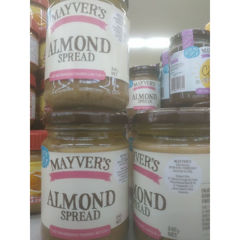 

selai MAYVER'S kacang almond 240gr