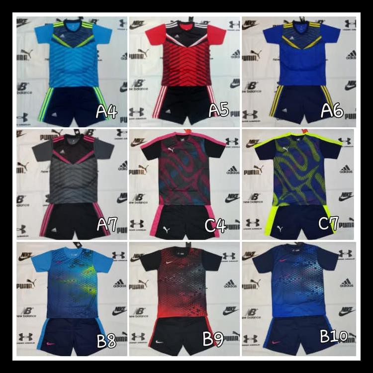 Baju Kaos Futsal/Bola Anak Junior Nike Adidas Puma Stelan Kode 1188