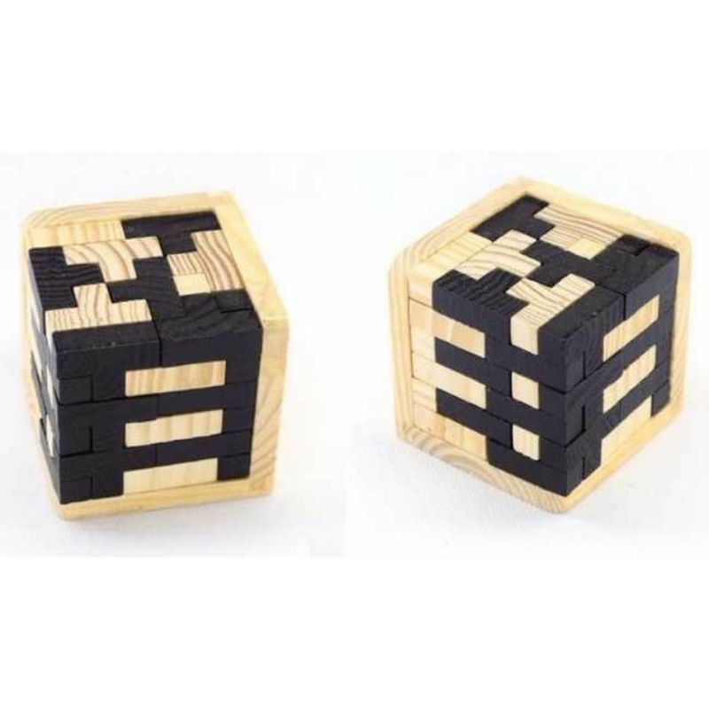 Mainan Edukasi Anak Anak Puzzle 3D Model Kubus Cubical Tetris Assembly Toy