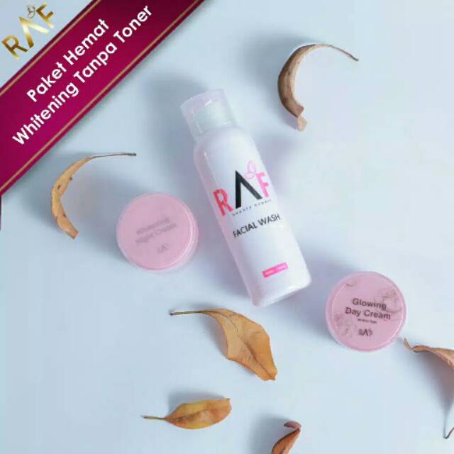 RAF SKINCARE/PAKET HEMAT WHITENING TANPA TONER/ PAHE WHITENING