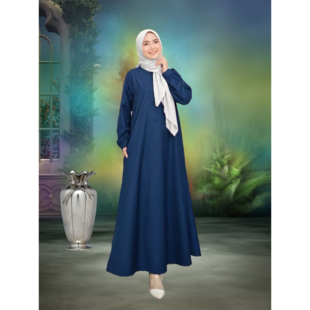 Gamis Polos Amira Terbaru Toyobo Fodu Original Premium Busui Dress Jumbo