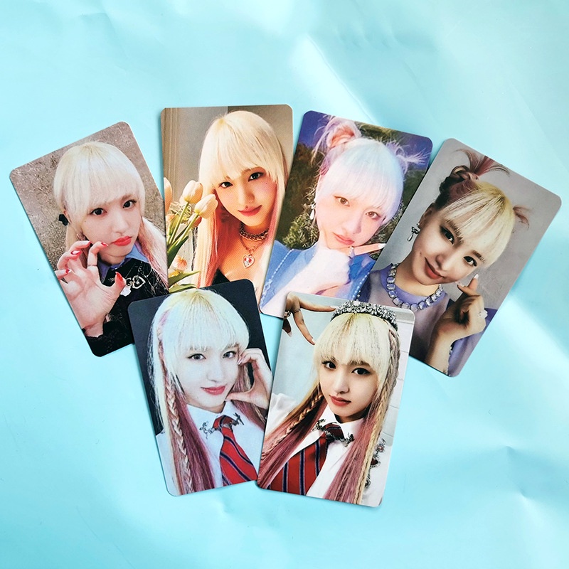 6pcs / set Kartu Foto Desain LOVE DIVE Album GAEUL YUJIN Ukuran Kecil