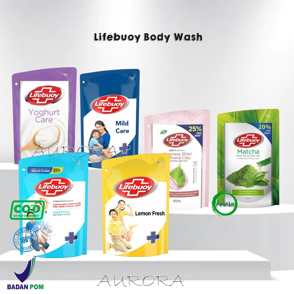 Lifebuoy Body Wash Refill 250ml | 450ml | Mild Care | Yogurt Care | Cool Fresh
