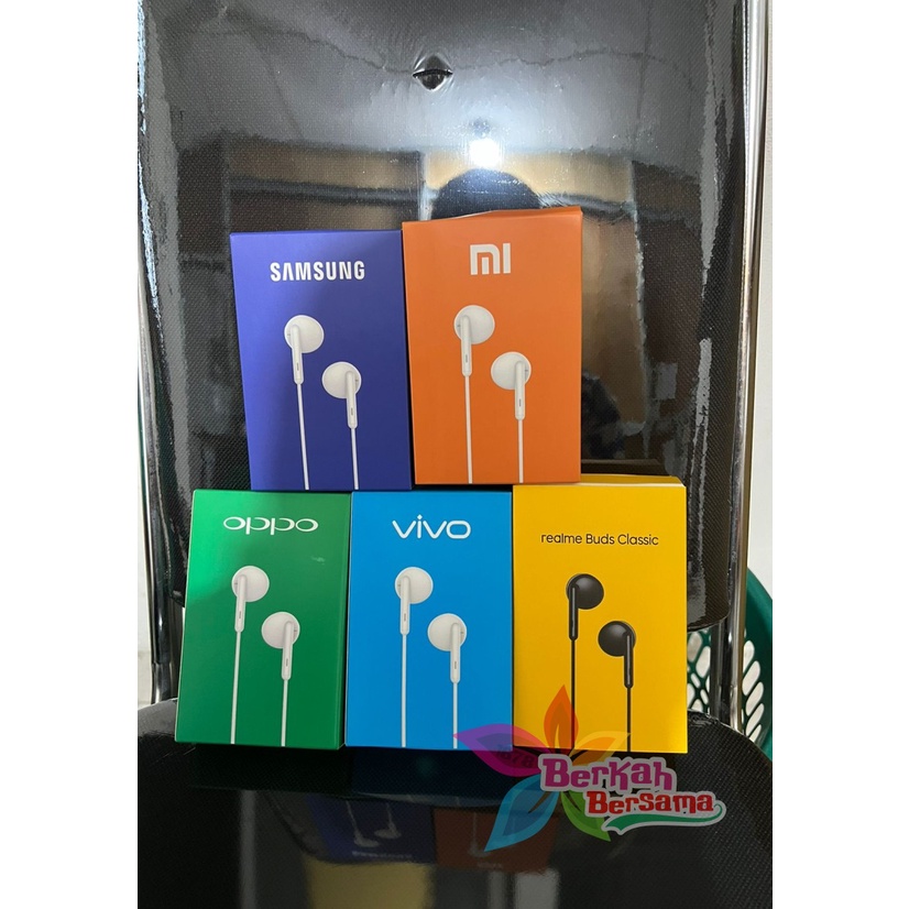 bm045 hf branded r13 mh133 handsfree earphone all type merek smartphone BB1454