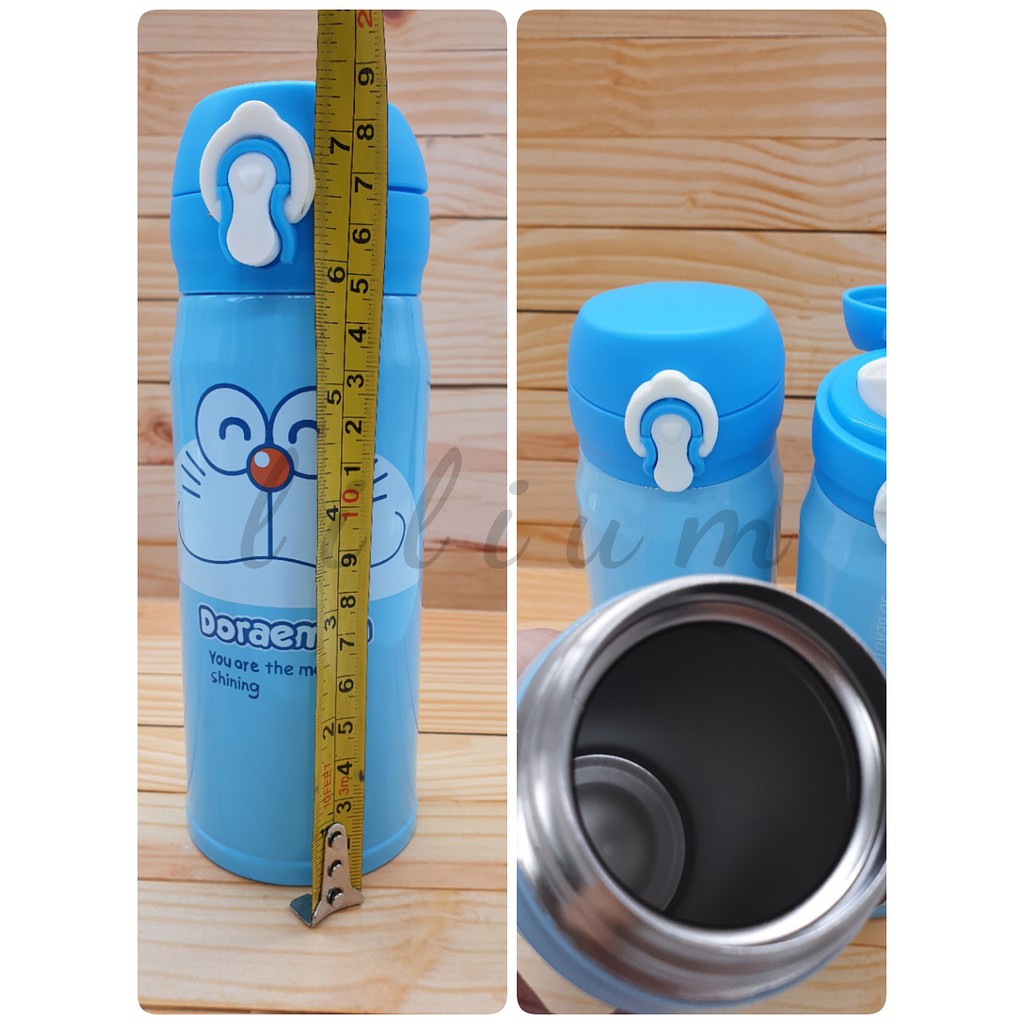 Botol Termos Thermal Kecil Hello Kitty Doraemon Stainless Steel 350 ml botol minum anak souvenir kado