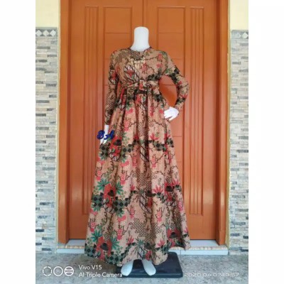 Gamis Batik Jumbo Original Kembang Rumput