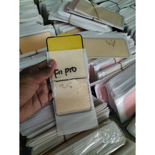 tempered glass full lapis hitam type hp redmi 9