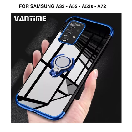 Case Samsung A32 A52 A52s A72 RING Plating Miror Silikon Magnetic Casing Miror