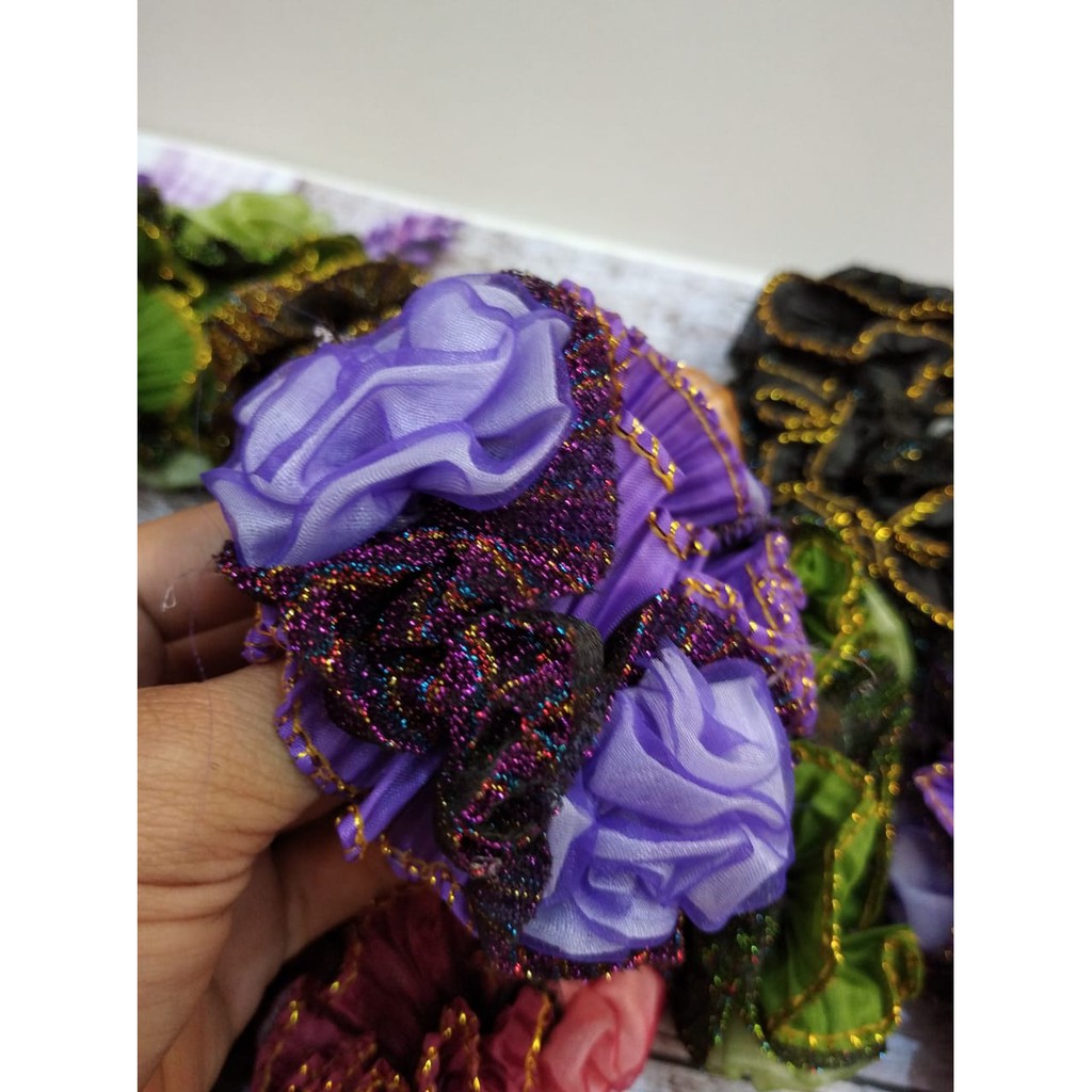 Ikat Rambut Elastis Model Scrunchie - KARET Donat Bludru Tokopelanginicer