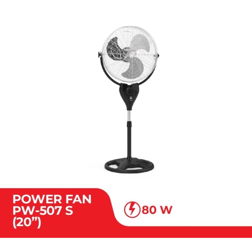 Maspion Kipas Angin Maspion 20 Inch PW-507 Stand Fan Maspion Stainless PW507