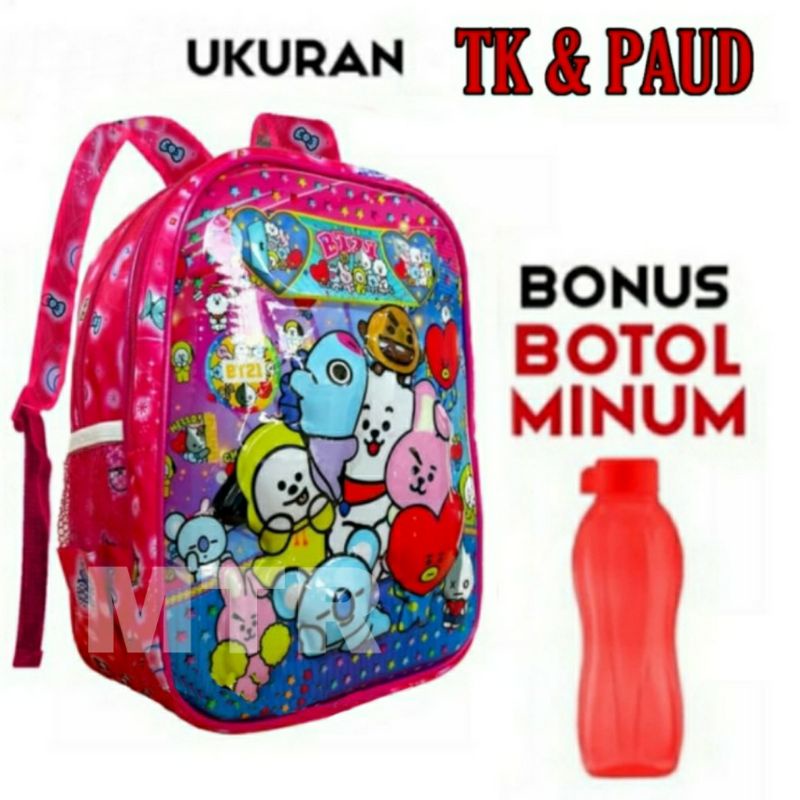 TAS RANSEL ANAK TK&amp;PAUD, BERHADIAH BOTOL MINUM PLASTIK