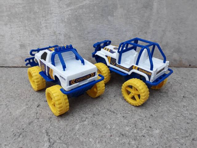 mainan mobil dishub patroli anak edukatif mobilan jeep tarik edukasi