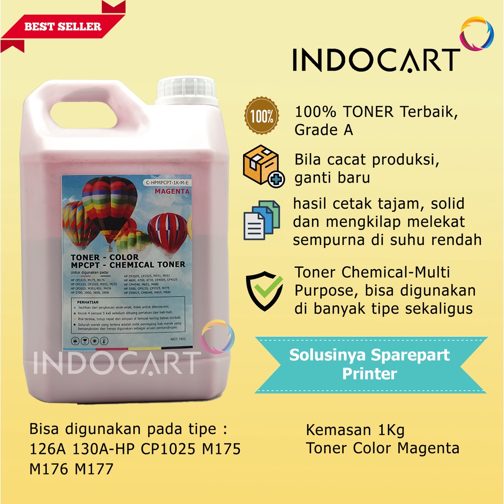 Serbuk Toner Warna MPCPT-126A 130A-HP CP1025 M175 M176 M177-1kg