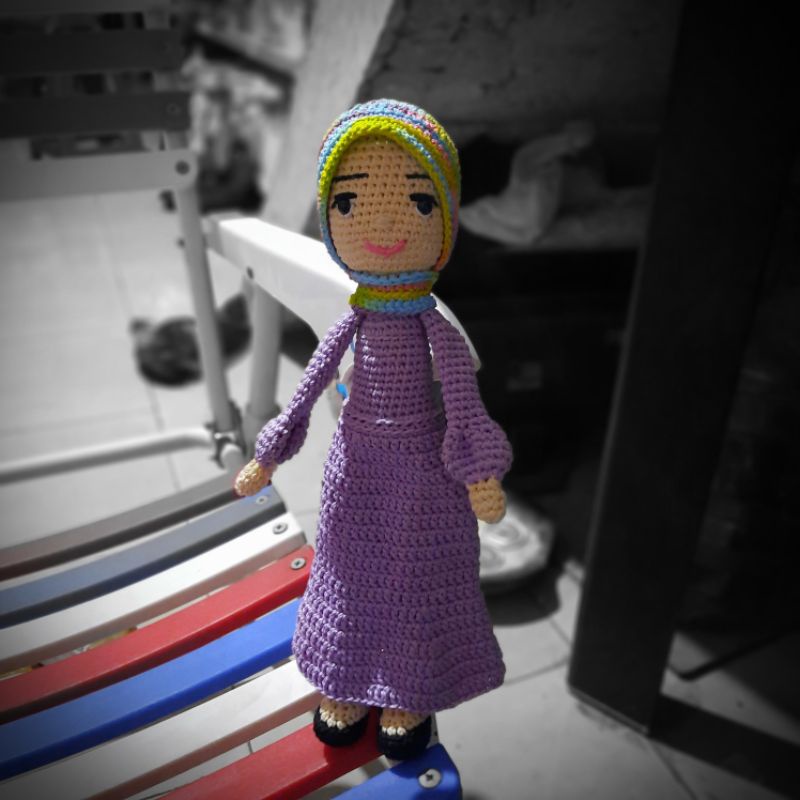 amigurumi boneka hijab rajut