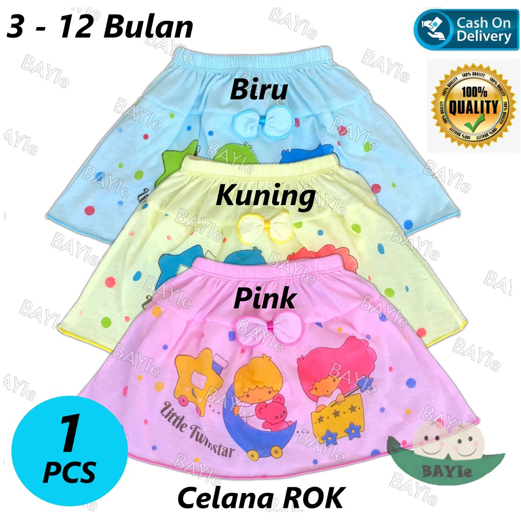 BAYIe - Rok Celana Bayi/Anak Perempuan / Cewek MF Motif TWINSTAR