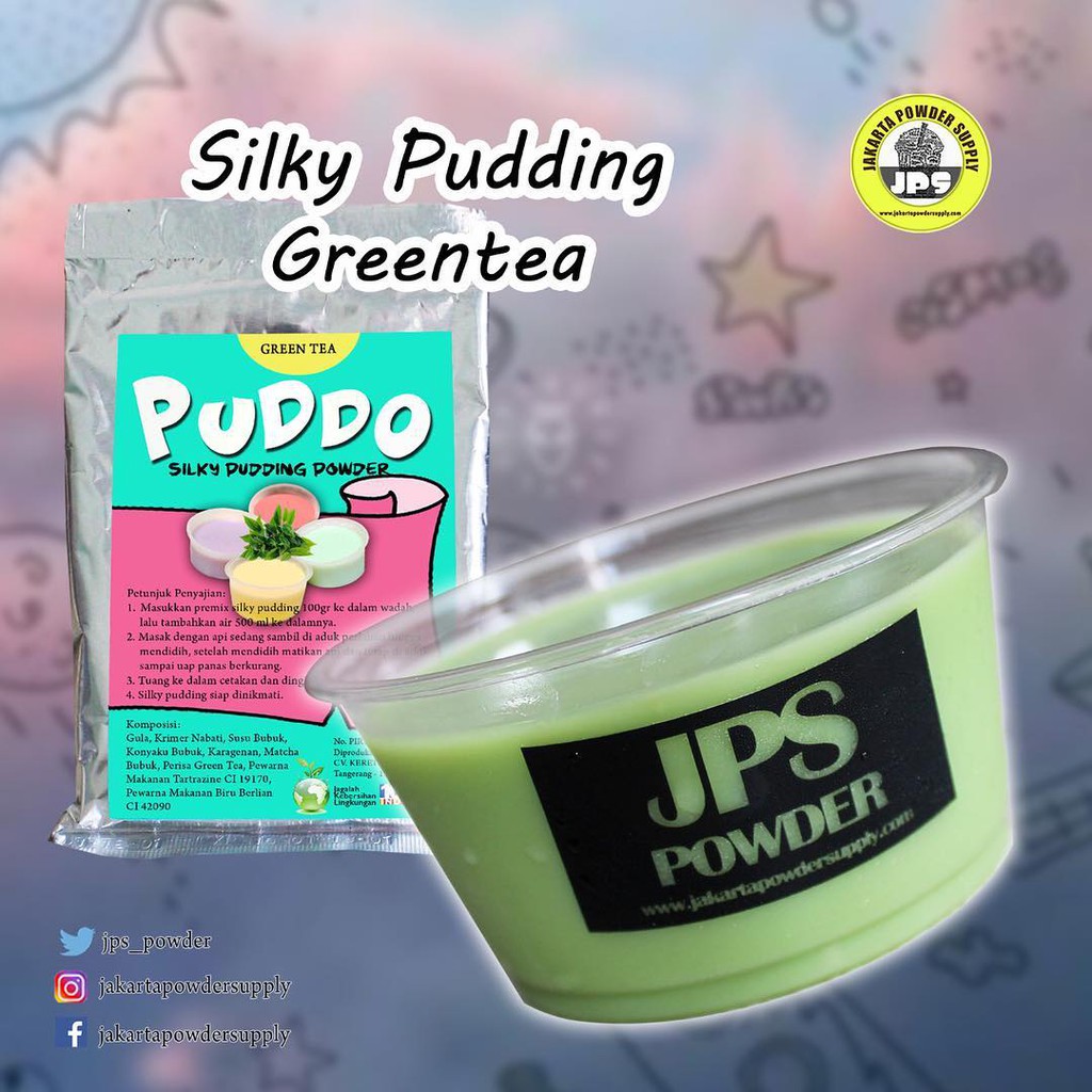 

Silky Pudding Puddo/ Powder Pudding/ Bubuk Pudding Rasa Green Tea 500 Gr