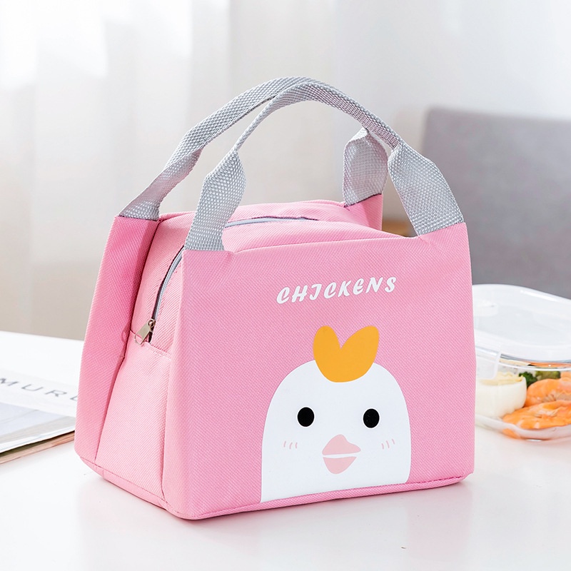 ☀ Sunly ☀ A212 Tas Bekal Karakter Lunch Cooler Bag Salur Makanan Aluminium Kotak Makan Import