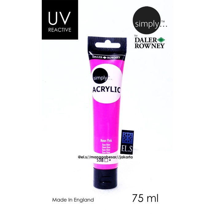 

Aman Daler Rowney Simply Acrylic Neon Pink 75 Ml ( Cat Akrilik ) Bagus