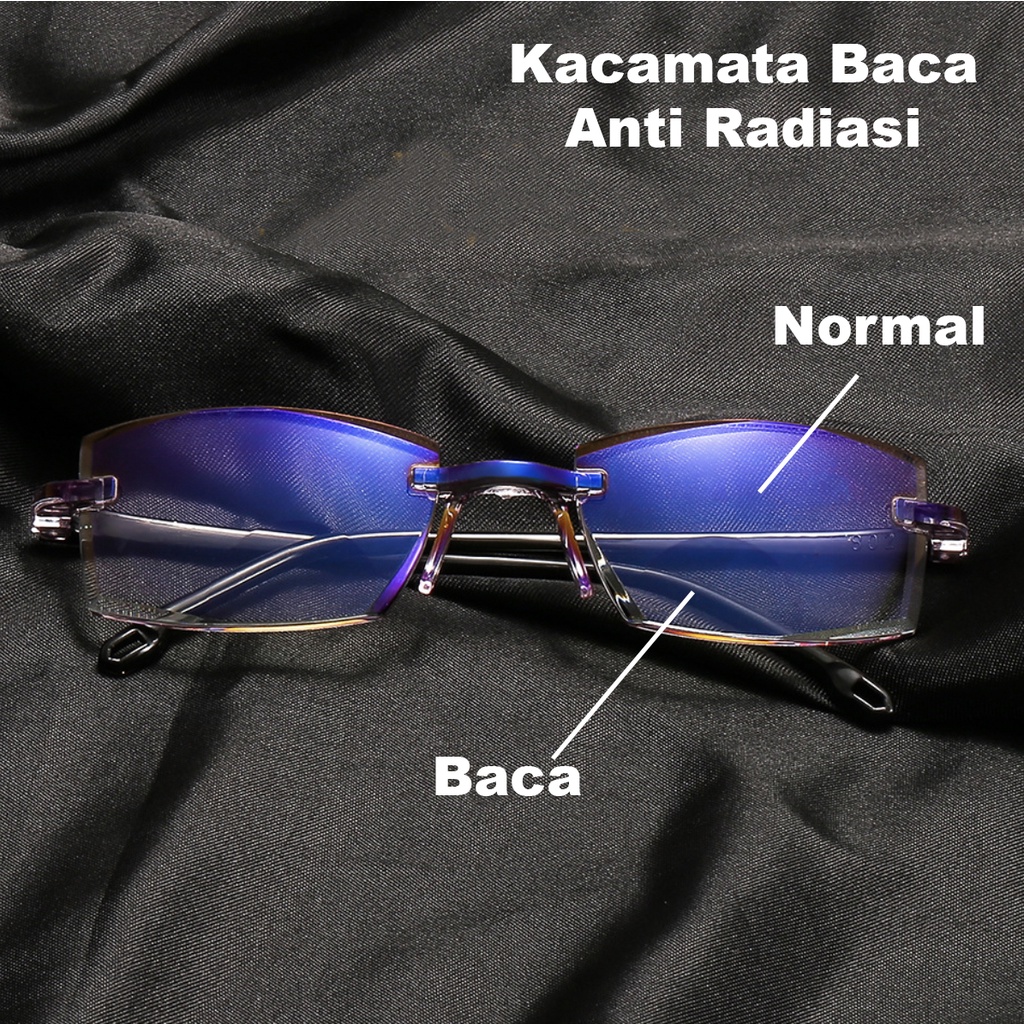 Kacamata Baca Lensa Plus Double Anti Radiasi +1.00 s/d + 4.00  Kacamata Pria Reading Glasses 804