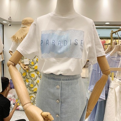 [littlecrab] Kaos Oversize Paradise Atasan Korea Lucu Unik T-shirt Berkualitas Korean Style