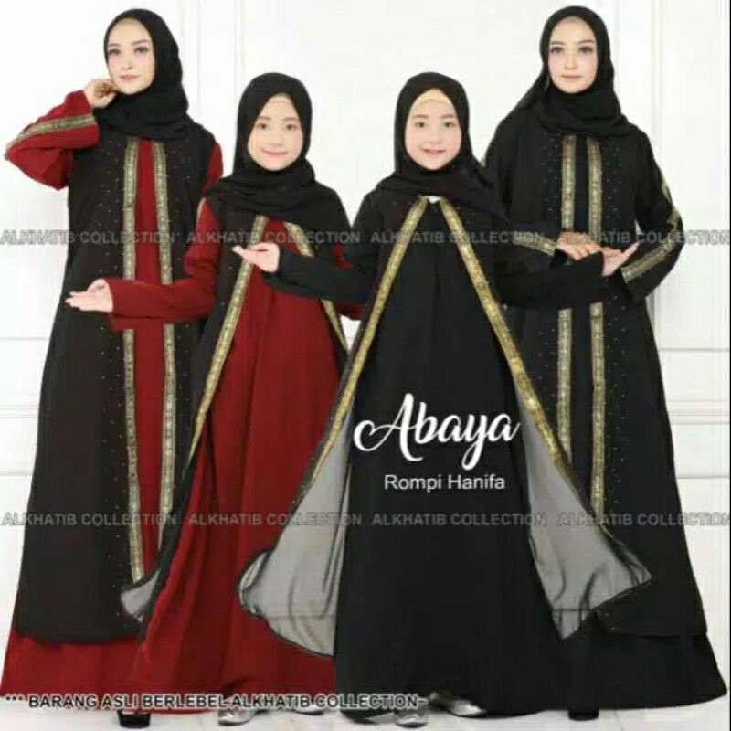 ABAYA HANIFA / GAMIS JUMBO / GAMIS TERBARU / ABAYA COUPLE / ABAYA JUMBO S M L XL XXXL