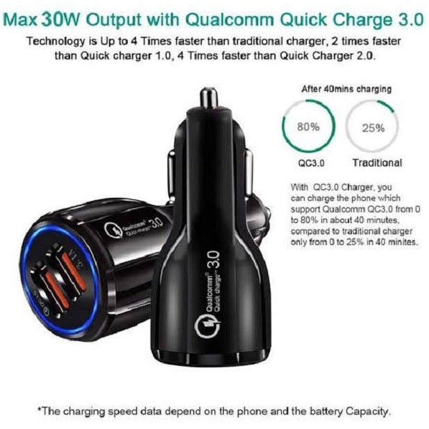 Charger HP Mobil Casan Car Lighter Motor VINYX Quick Charge 3.1A 2.1A QC 3.0 USB 2 Port Qualcomm