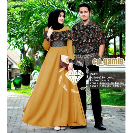 READY Gamis Couple Baju  Kapel Seragam Batik  Suami  Istri  