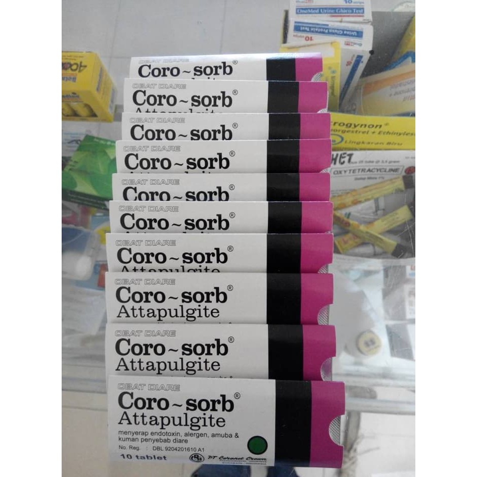 CORO SORB 10 STRIP OBAT DIARE SAKIT PERUT