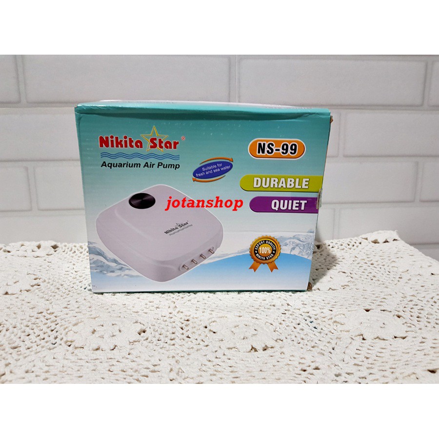 NIKITA STAR NS99 NS 99 AERATOR 4 LUBANG POMPA ANGIN UDARA AQUARIUM AIR PUMP