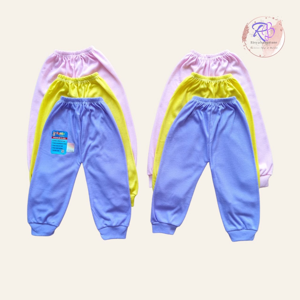 1/2 lusin (6pcs) Celana panjang bayi 0-6 bulan / 3 pcs celana bayi newborn