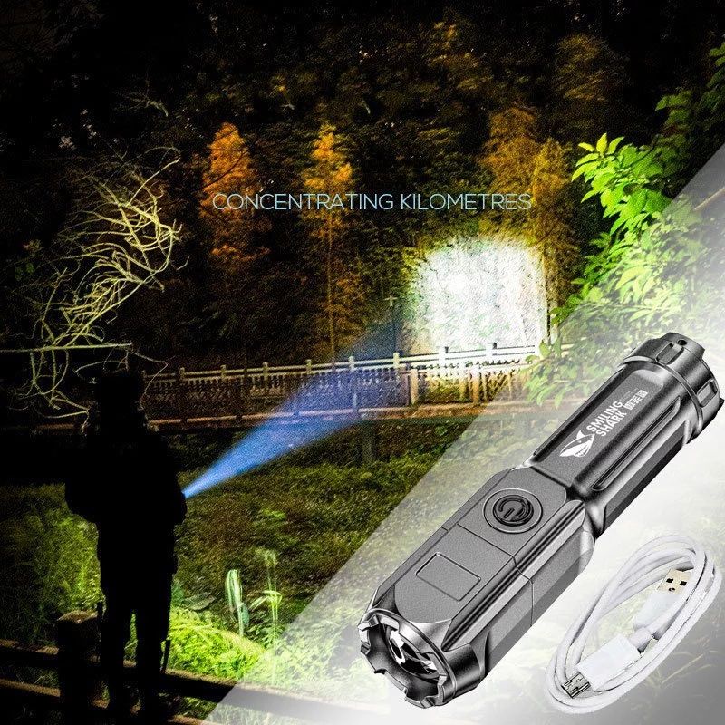 Senter LED SWAT 36W Super Terang - Senter LED POLICE CHARGEABLE - Senter Cas 36W