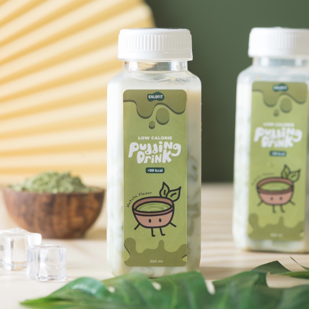 

Pudding Drink - Matcha | minuman manis rendah kalori