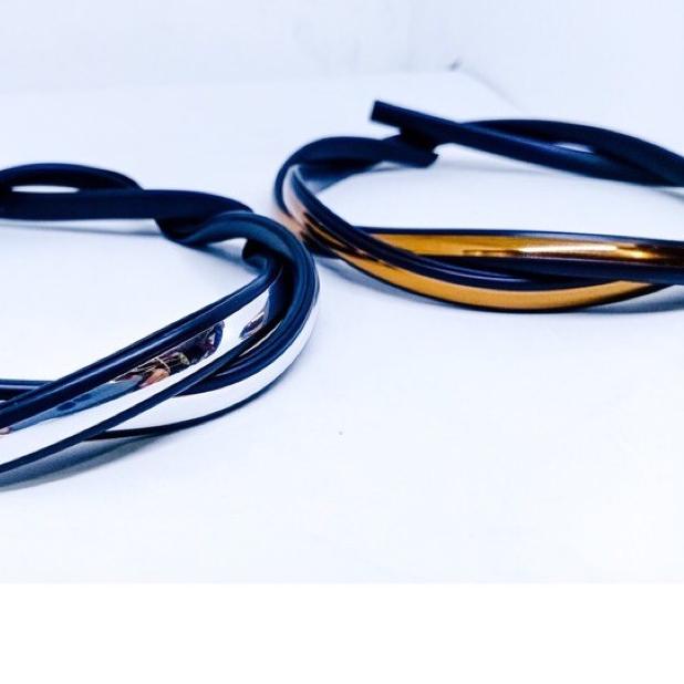 ✷ list karet helm silver chrome / talang air warna silver chrome ⅎ