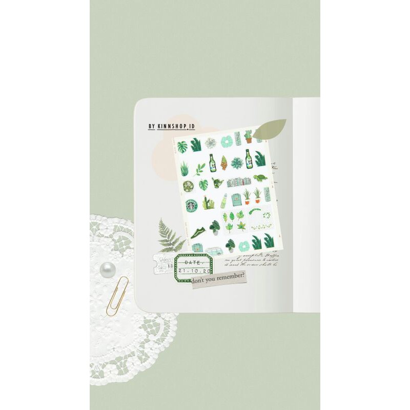 

Stiker F4 isi 50pcs tema Green bisa ditempel di case HP / dimanapun